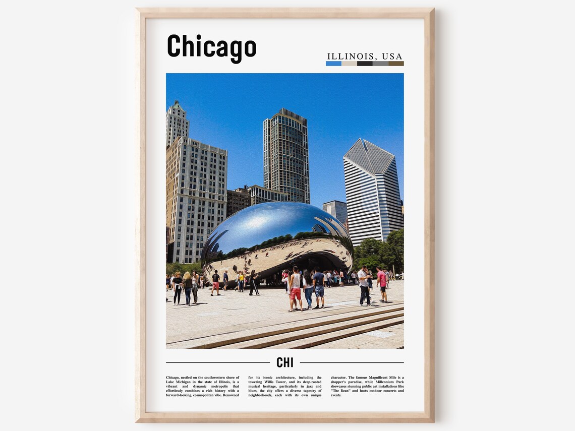 Chicago Travel Poster, United States Photo