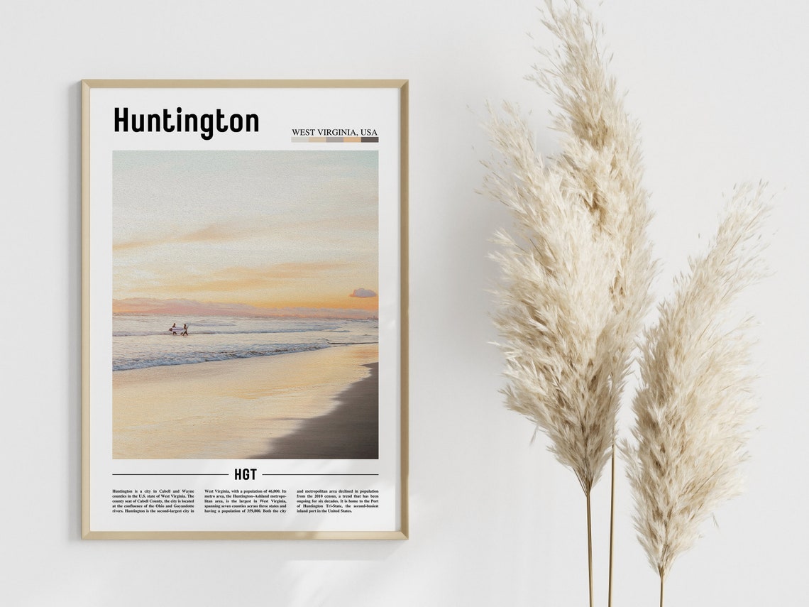 Huntington Poster Huntington Print Huntington Wall Art United States Photo United States Poster United States Print - Image 3