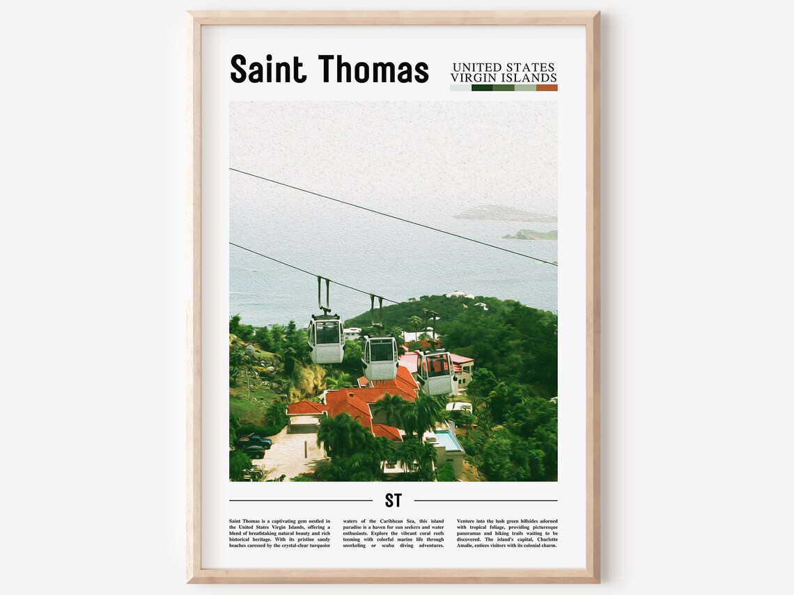 Saint Thomas Travel Poster, Caribbean Photo