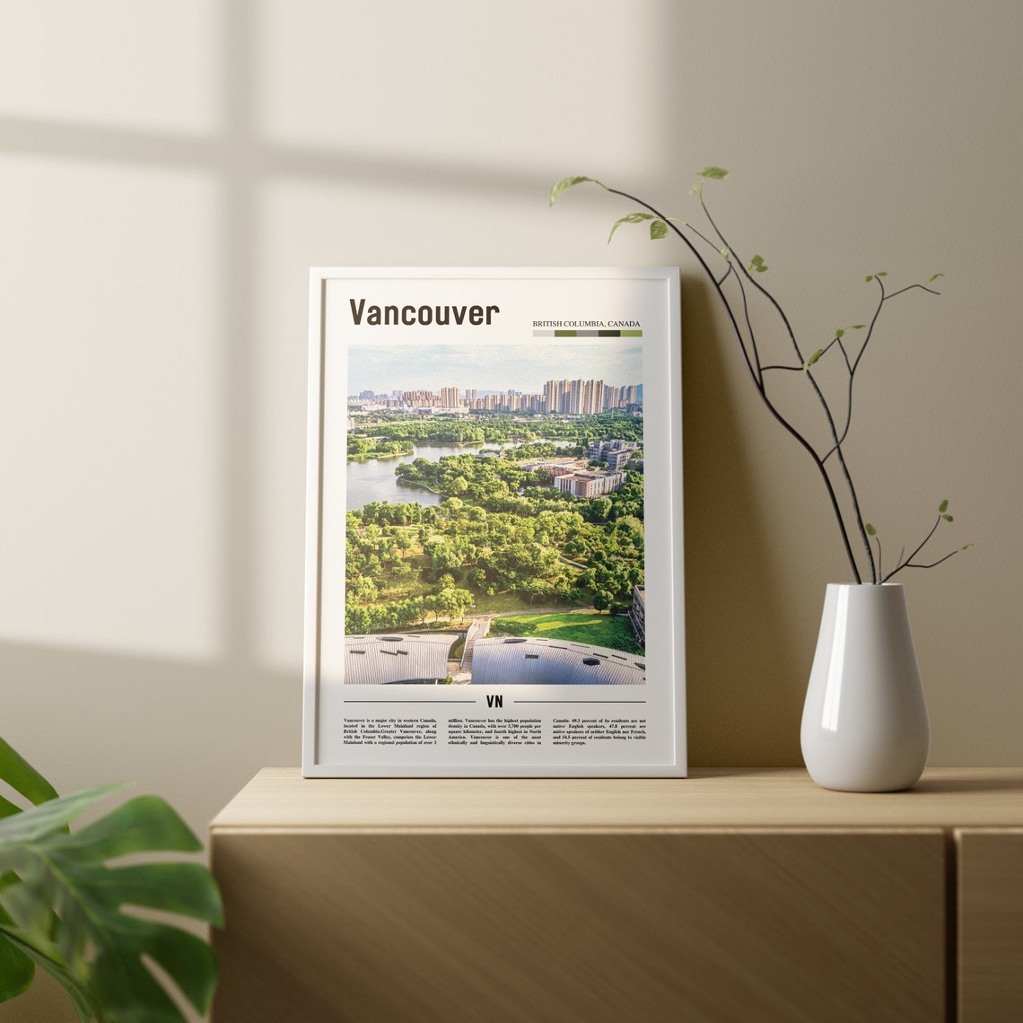 Vancouver Print Vancouver Poster Vancouver Wall Art Oil Painting Poster Colorful City Print City Artwork Travel Artwork Travel Wall Art - Image 2