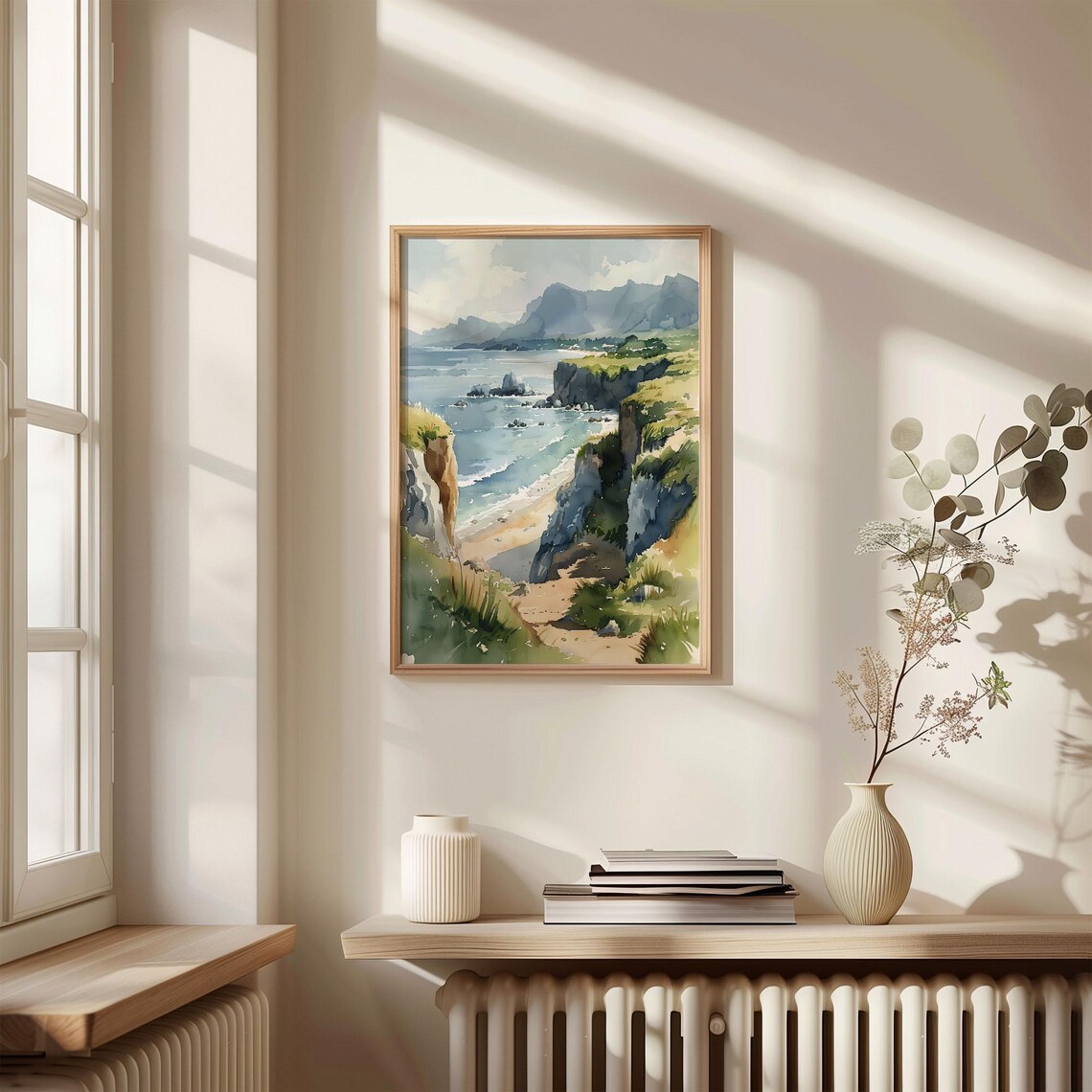Antrim Coast And Glens AONB Travel Poster, Watercolor - Image 4