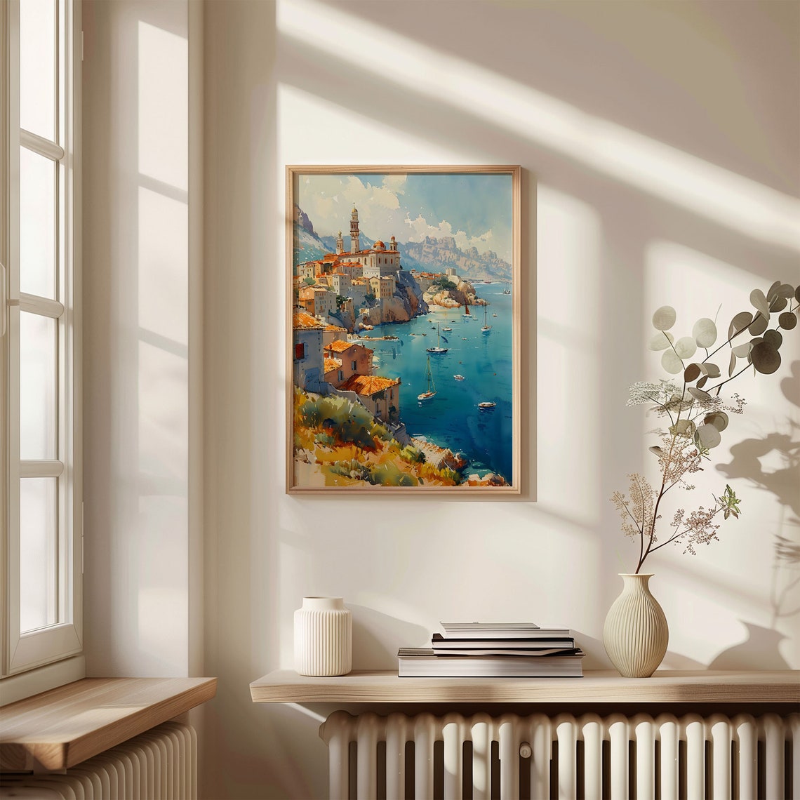 Marseille Watercolor Painting French Riviera Poster City Skyline Wall Art Provence Travel Print Housewarming Gift C30 485 - Image 4