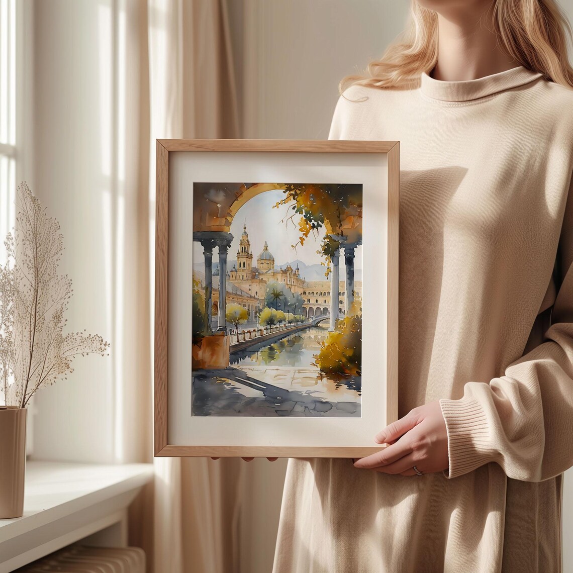 Seville Watercolor Art Print, Spain Travel Poster - Image 2