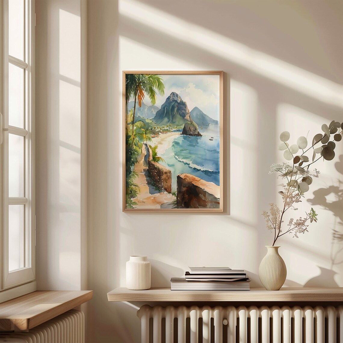Saint Lucia Watercolor Travel Poster, Caribbean Decor - Image 4