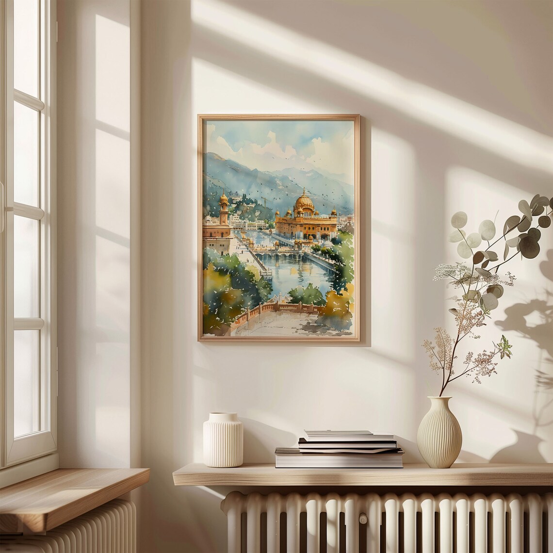 Amritsar Watercolor Travel Poster, Golden Temple - Image 4
