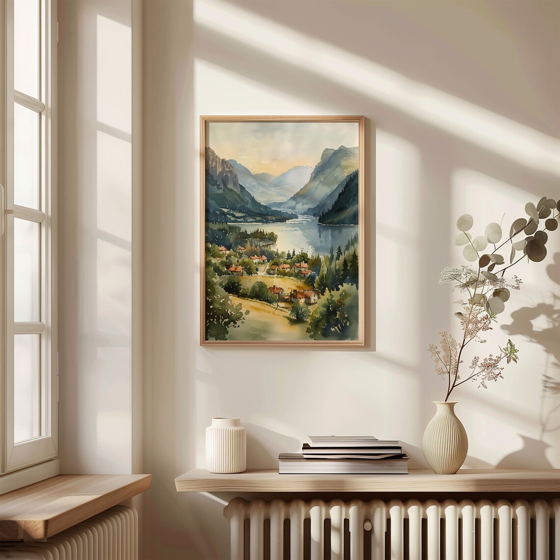 Lake District Watercolor Painting Landscape Art Print - Image 4
