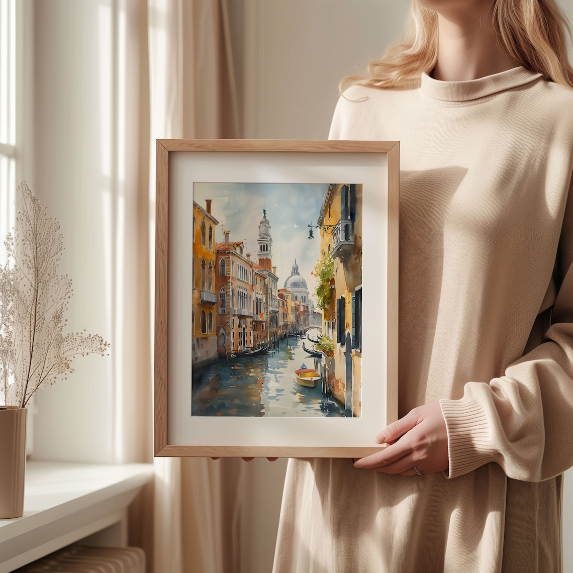 Venice Watercolor Painting, Italy Travel Poster - Image 2