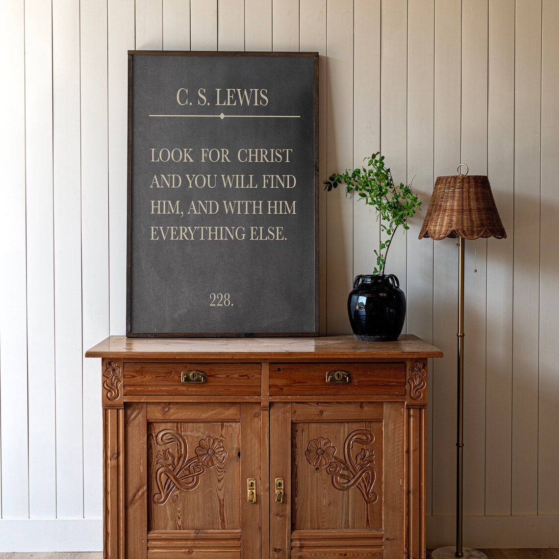 Look For Christ Quote Art Print, Christian Sign - Image 3