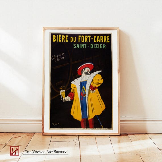 Beer Poster Vintage French Advertising French Retro Wall Art Gift For Beer Lover Unique Mid Century Bold Artwork