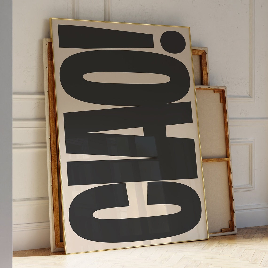 Ciao Exclamation Bold Black Maximalist Statement Typography Poster