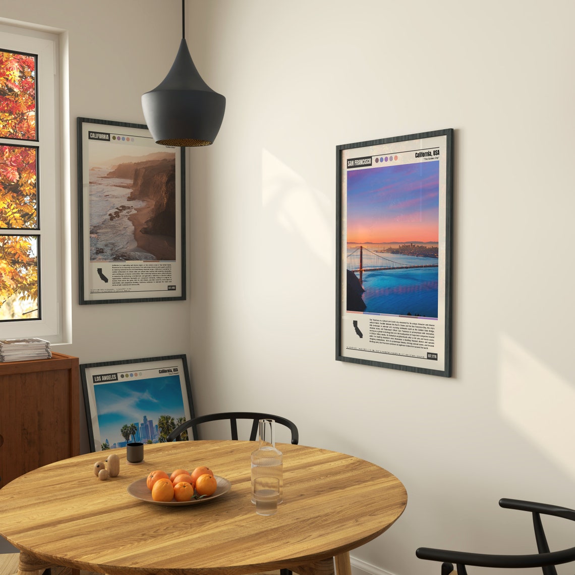 San Francisco California Golden Gate Bridge Sunset Bay View Poster - Image 2