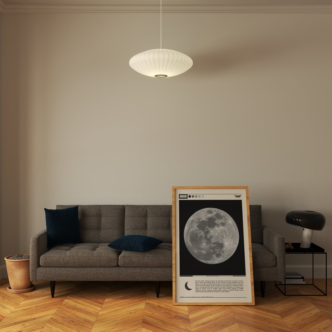 Moon Luna Cratered Full Moon Photography Minimalist Space Poster - Image 5
