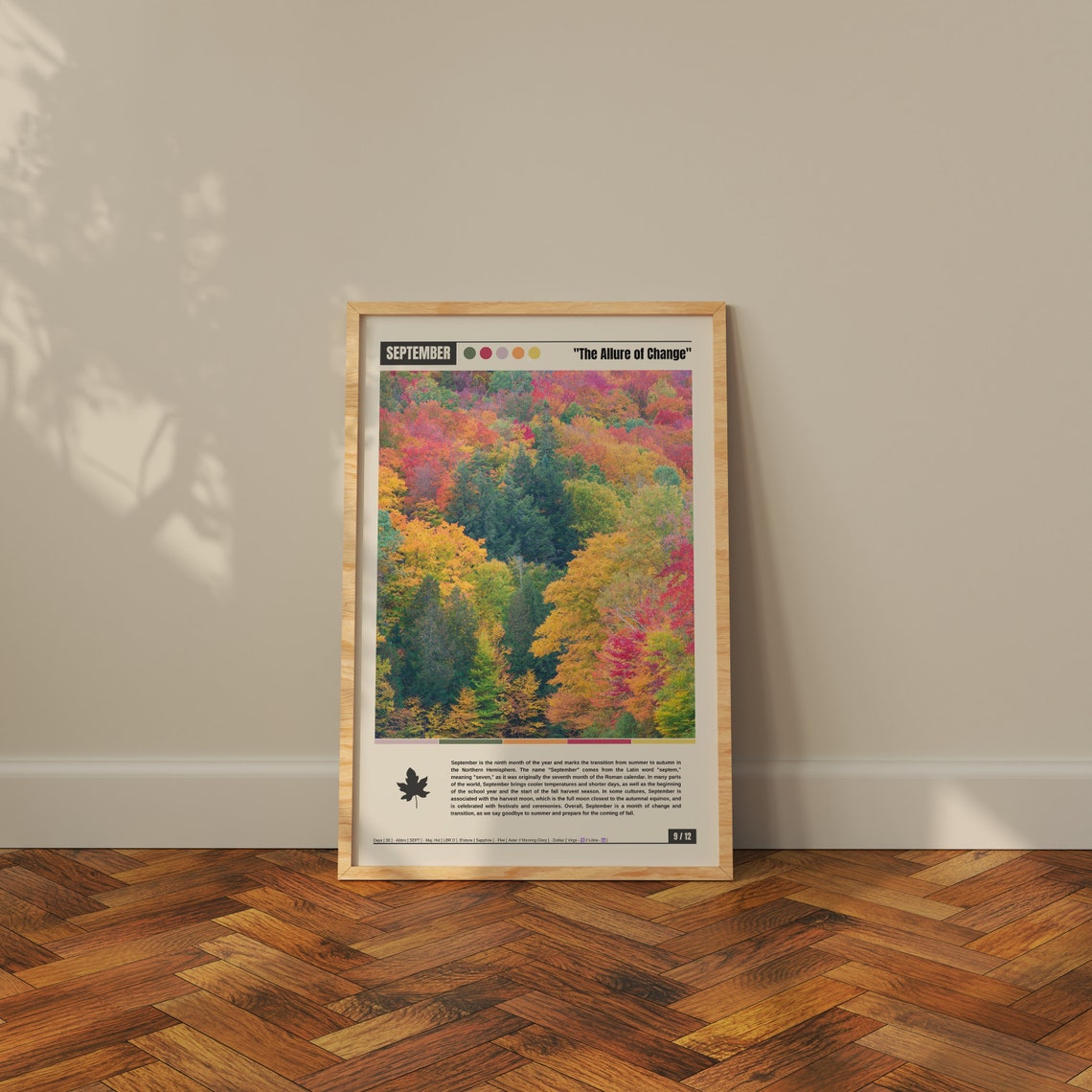September Autumn Colors Fall Foliage The Allure of Change Poster - Image 3