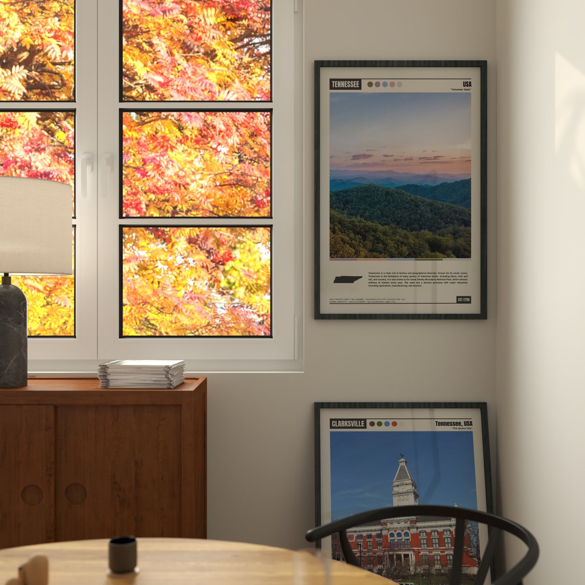 Clarksville Tennessee The Queen City Historic Courthouse Poster - Image 2