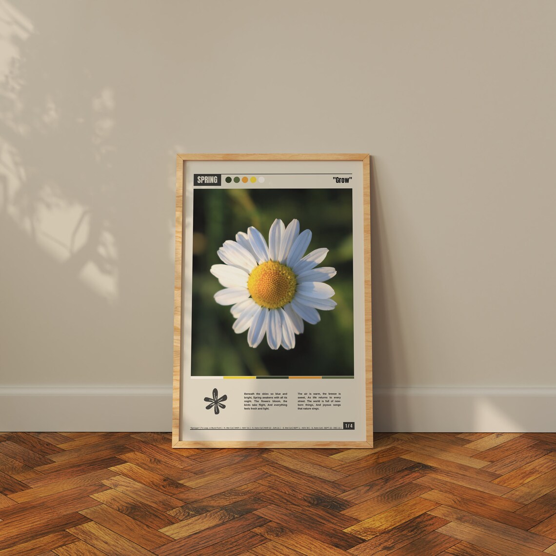 Fresh Spring Daisy Grow Botanical Seasonal Photography Poster - Image 5