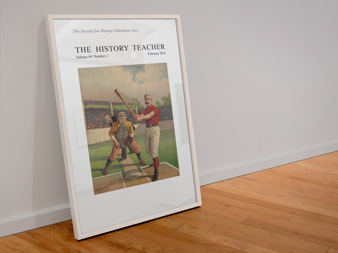 1895 Calvert Baseball Scene Vintage Sports Lithograph Poster - Image 4
