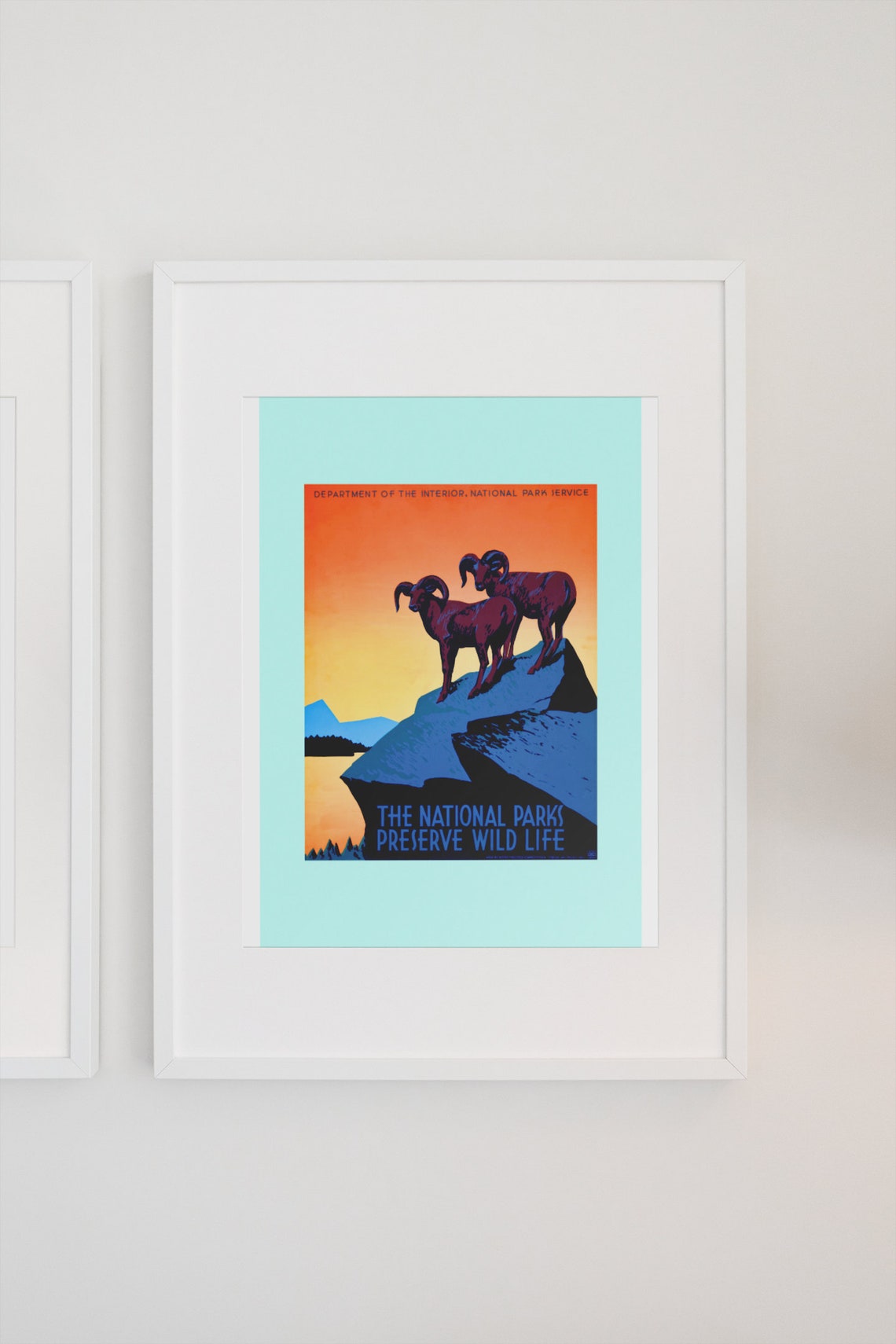 1939 The National Parks Preserve Wild Life Vintage Style Wpa Travel Poster Classic Collection Art Print For Gifts And Wall Art Dcor - Image 3