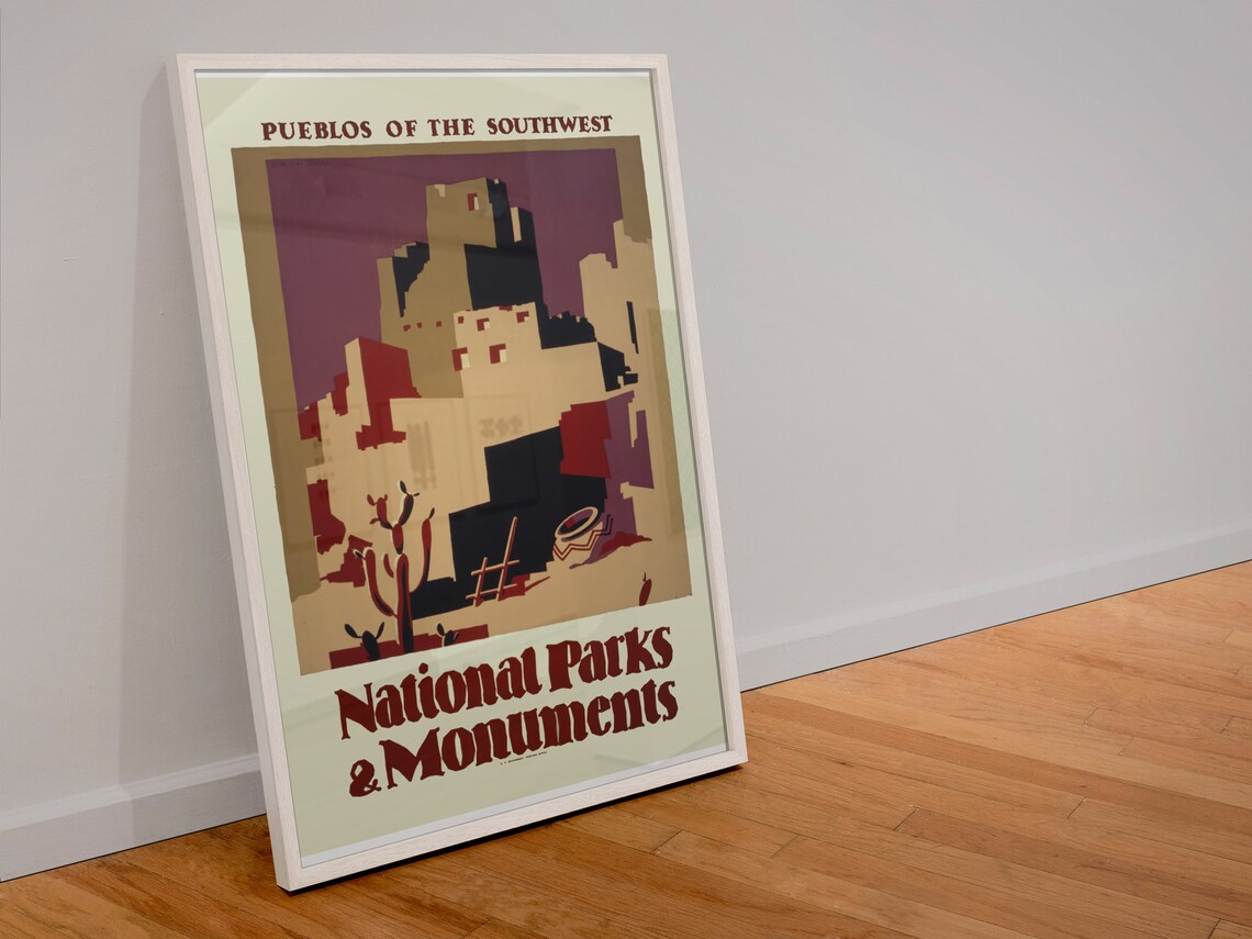 Pueblos of the Southwest National Parks and Monuments WPA Poster - Image 4