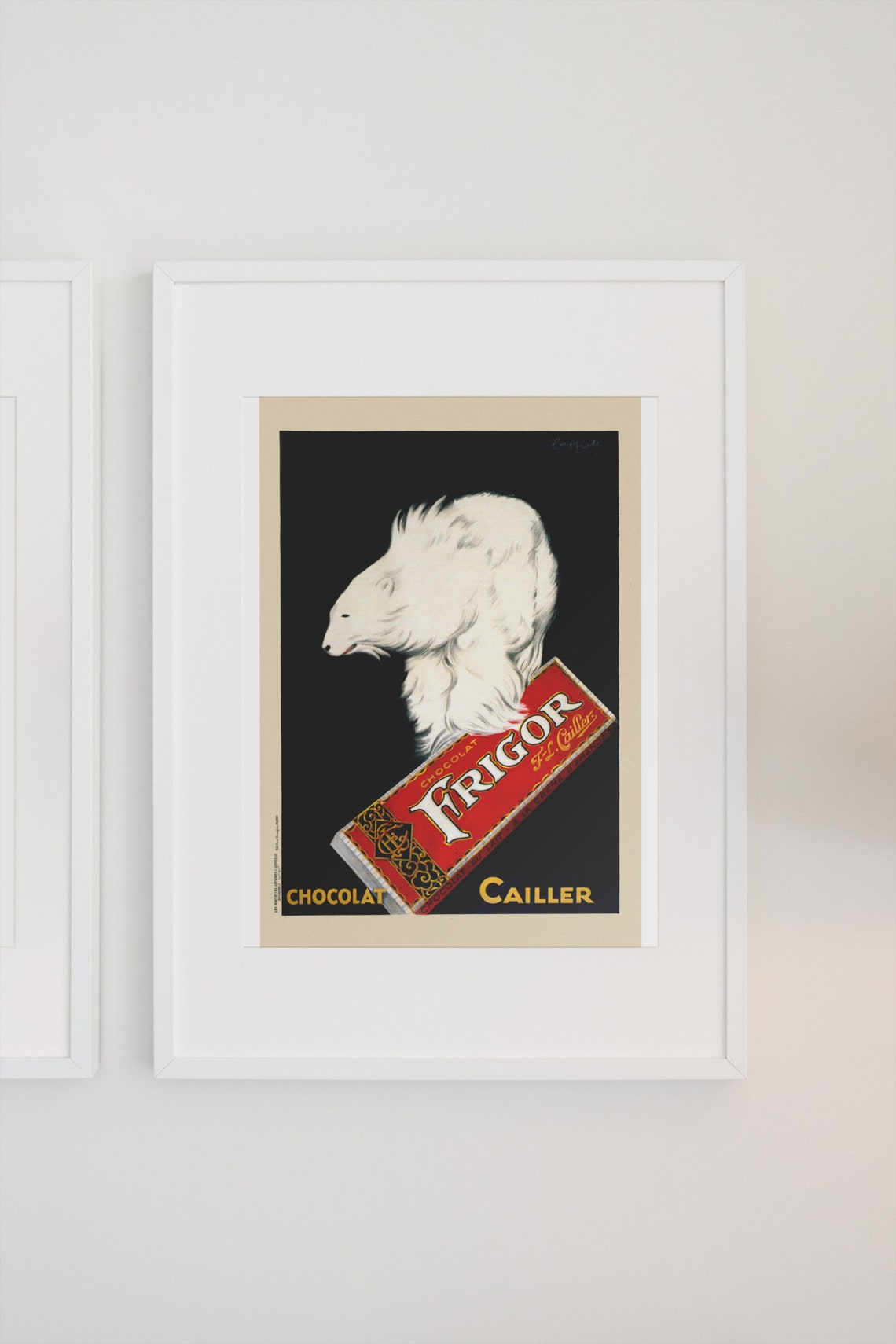 Cappiello Frigor Cailler Vintage Swiss Chocolate Bear Poster - Image 3