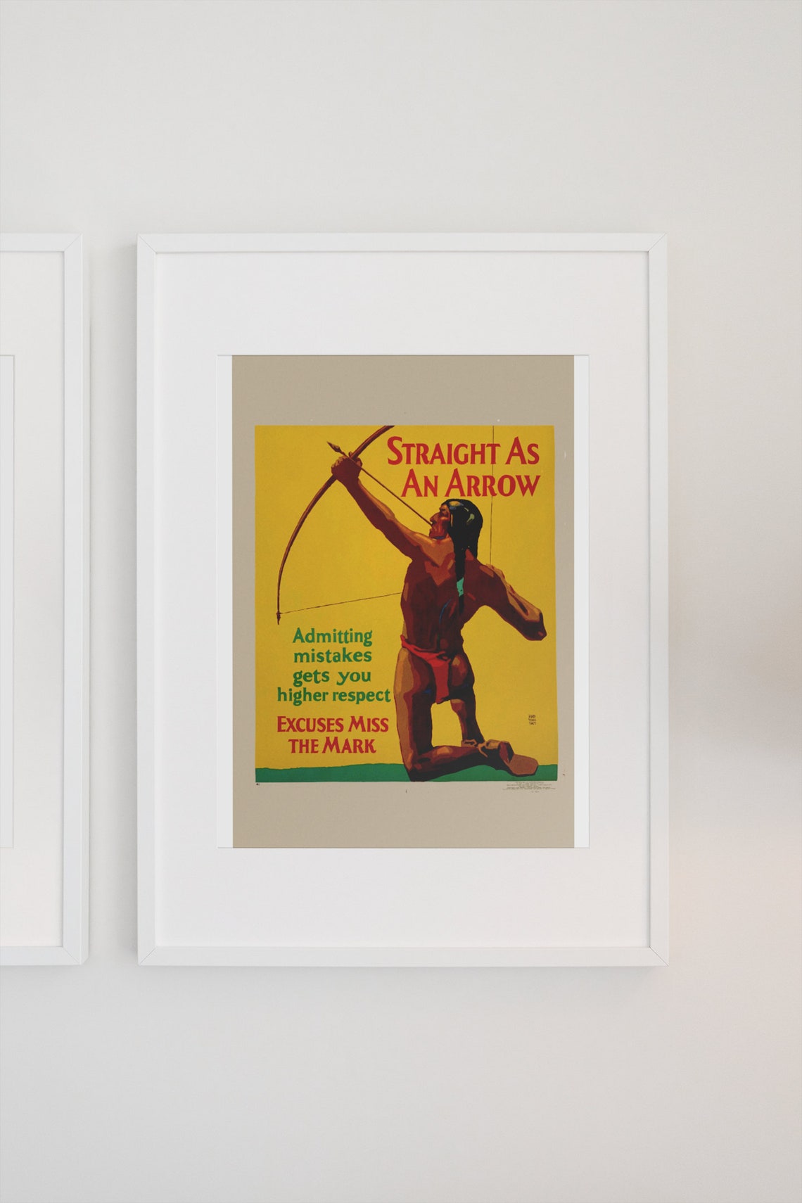Straight As An Arrow Archer 1920s Vintage Motivational Poster - Image 3
