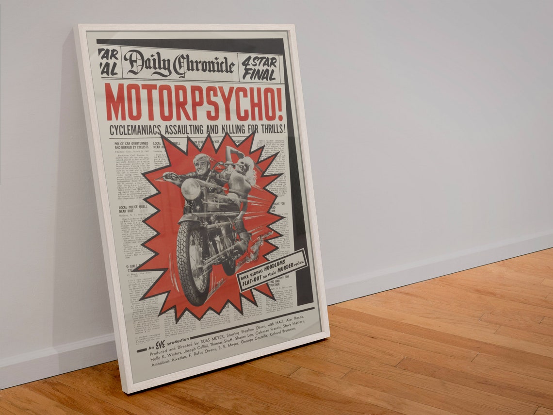 Motorpsycho 1965 Russ Meyer Biker Outlaw Exploitation Movie Poster - Image 4