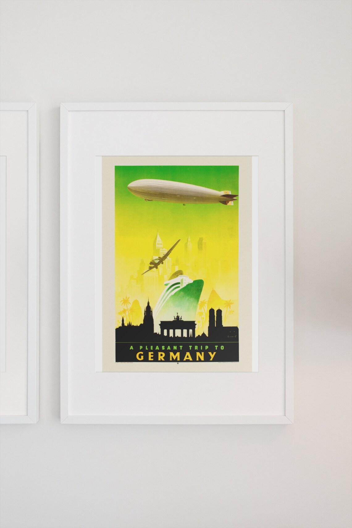 A Pleasant Trip To Germany Vintage Travel Poster - Image 3
