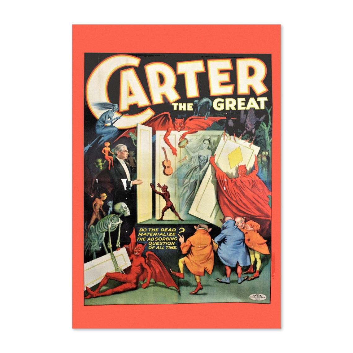 Carter The Great Do The Dead Materialize Occult Spirits Poster