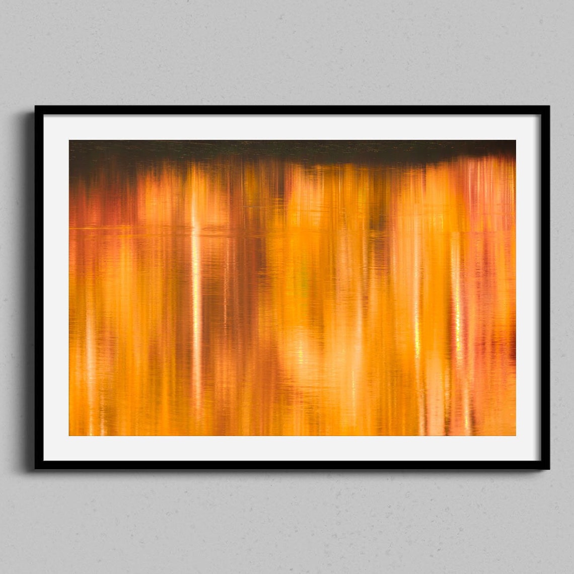 Abstract Wall Art Forest Trees Reflection Photography Print Landscape Nature Home Decor Modern Farmhouse Artwork Autumn Colors