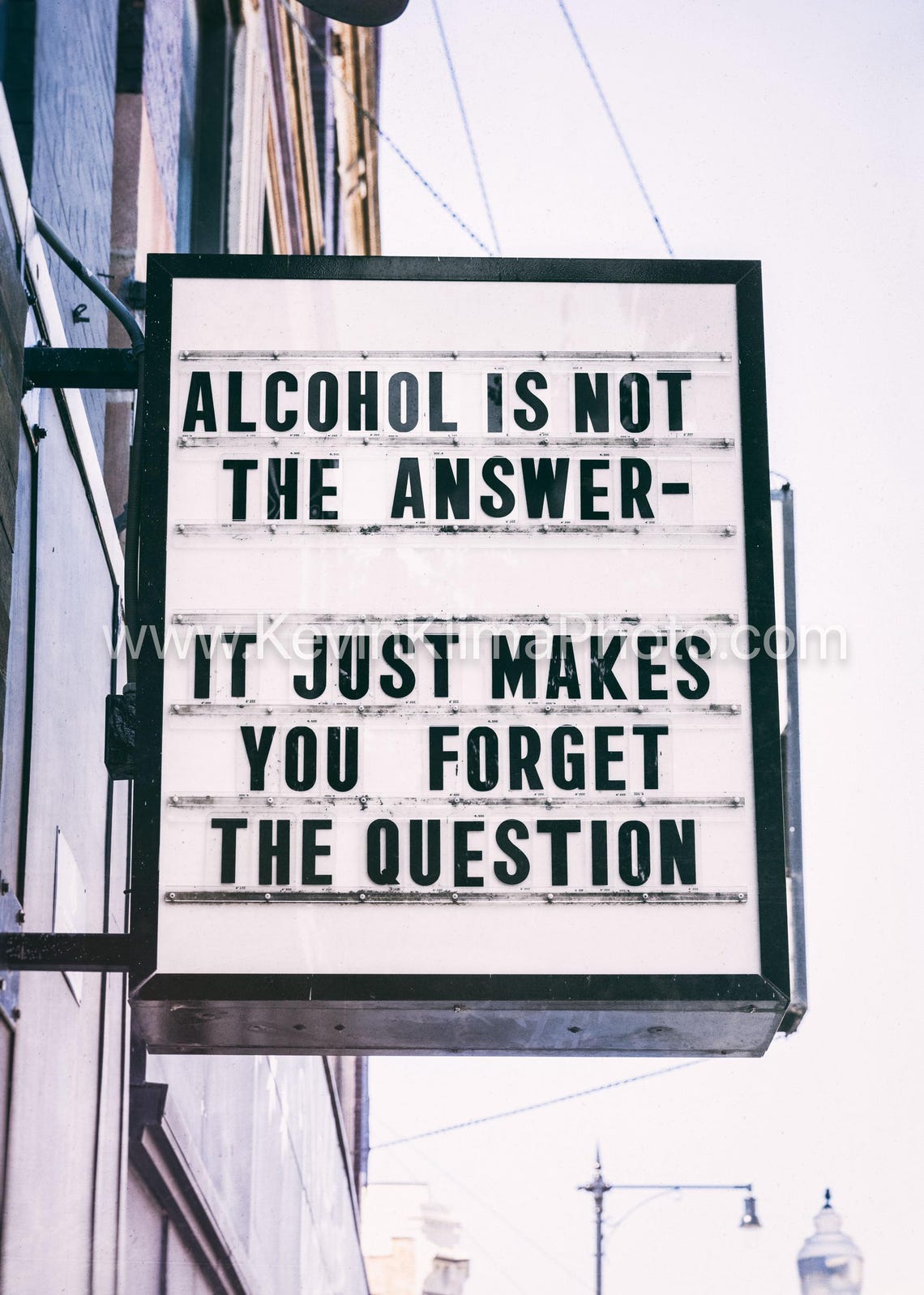 Alcohol Is Not The Answer Witty Funny Bar Quote Sign Humor Poster - Image 2