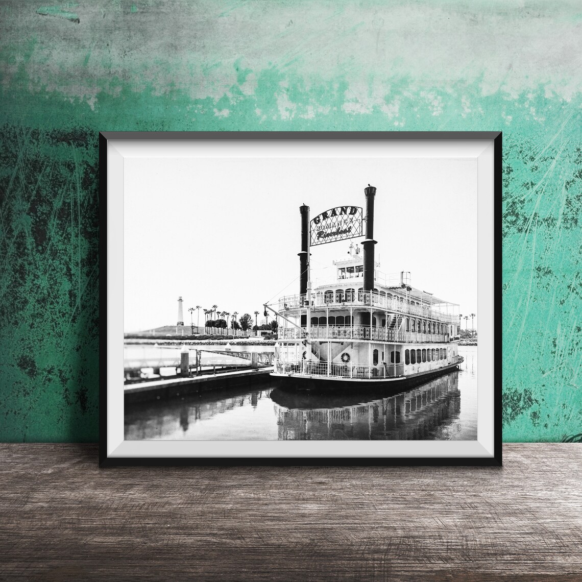 Grand Riverboat Long Beach California Harbor Day Photo Poster - Image 2