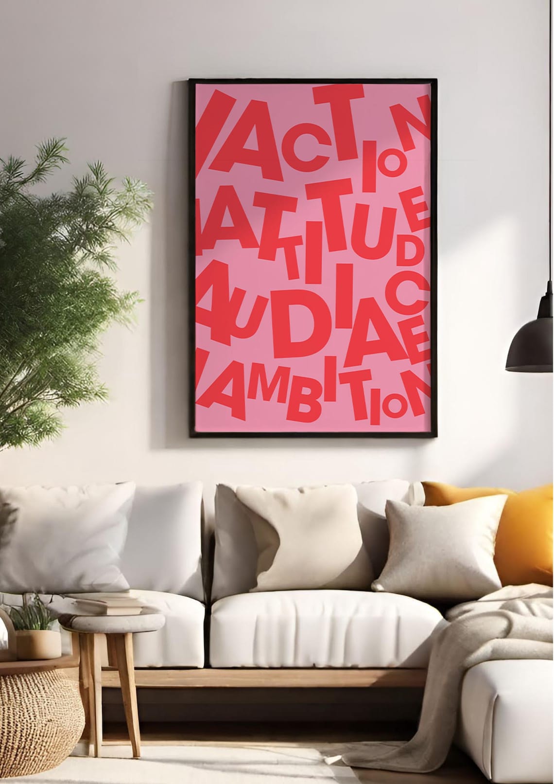 Iaction Iattitude Audiace Iambition Minimalist Poster - Image 3