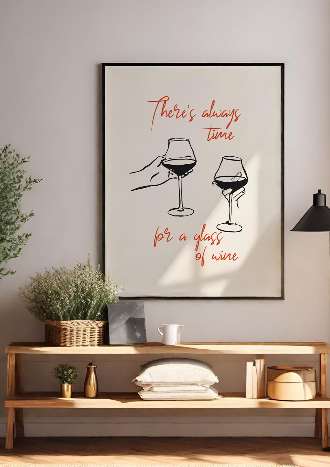 There's Always Time for a Glass of Wine, Minimalist Typography
