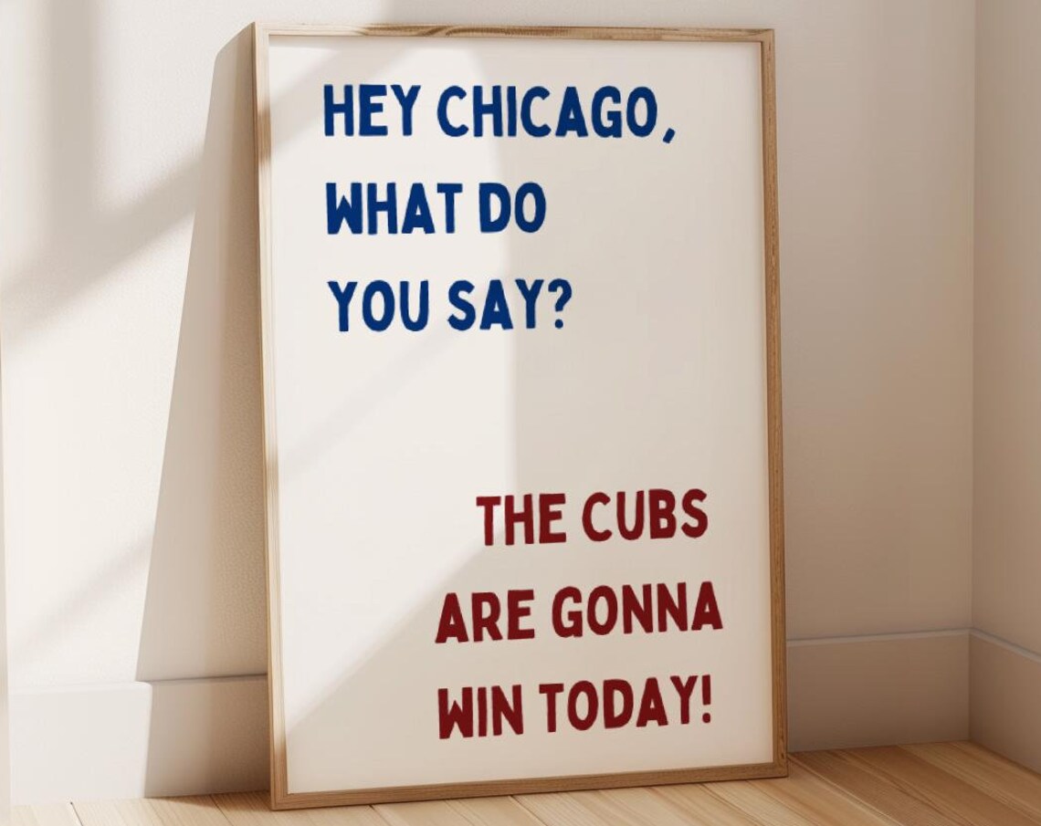 Retro Chicago Home Decor Art Print, Y2K Style
