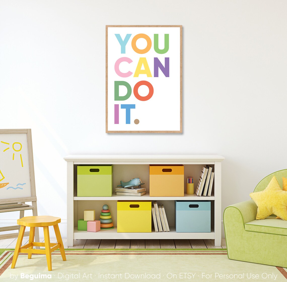 You Can Do It Motivational Quote Art Print - Image 4
