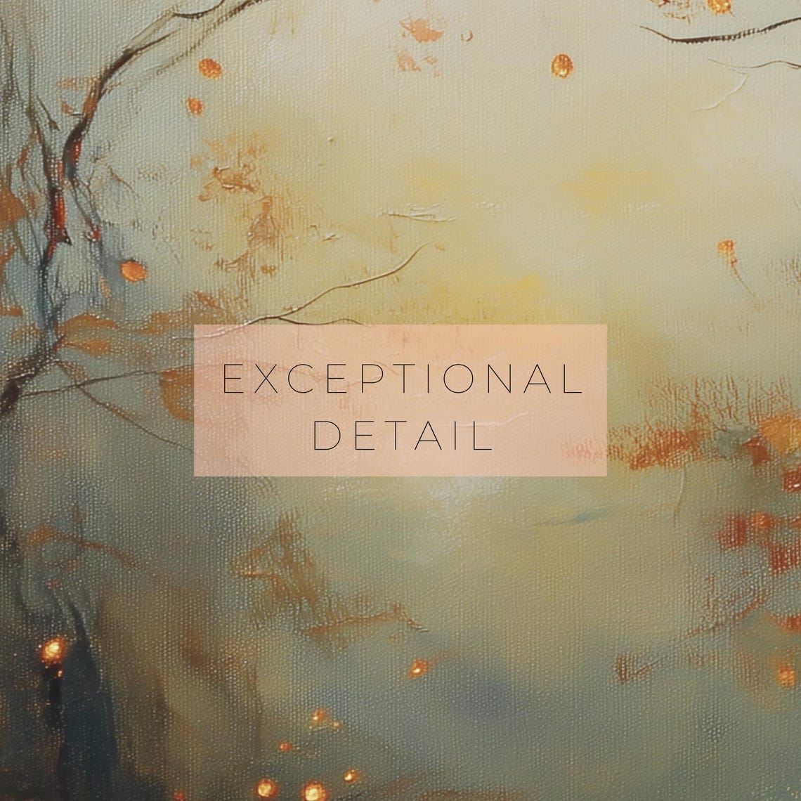 Cute Ghosts Playing With Fireflies Autumn Art Antique Halloween Spooky Painting Fall Season Artwork - Image 2