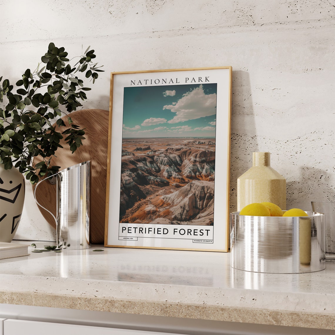 Petrified Forest National Park Arizona Painted Desert Badlands Poster - Image 2
