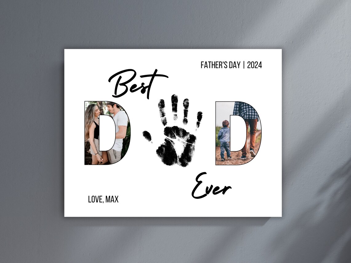 DIY Fathers Day Handprint Art, Personalized Gift - Image 2