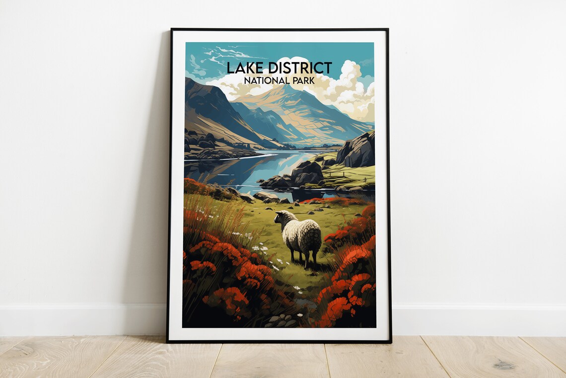 Lake District National Park Custom Travel Poster