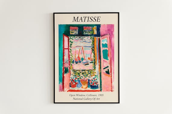Matisse Open Window Collioure Exhibition Print Poster A3 A4 A5 Ultra High Quality Classic Vintage Flowers Home Decor Wall Art Deco