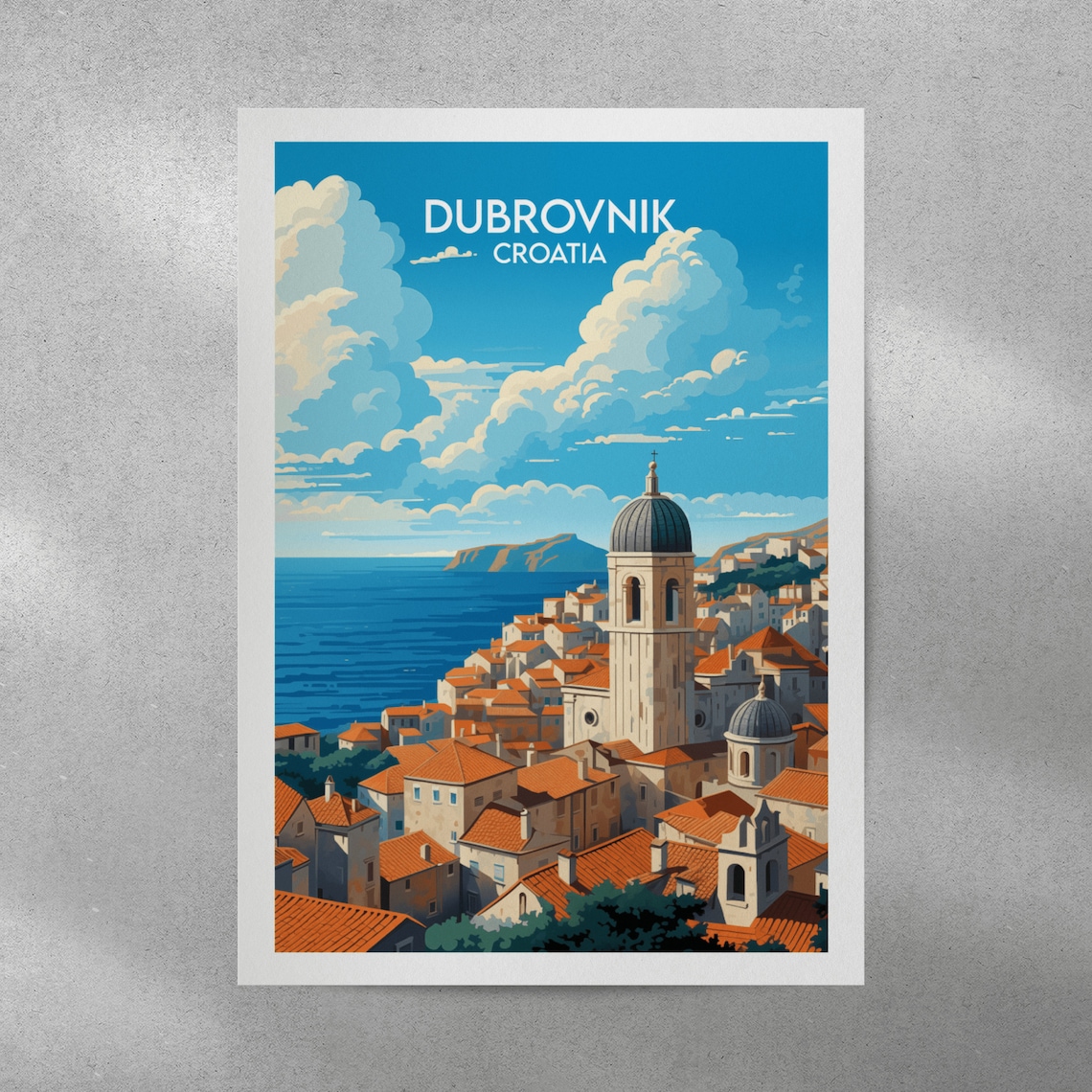 Dubrovnik Travel Poster, Croatia Place Print - Image 4