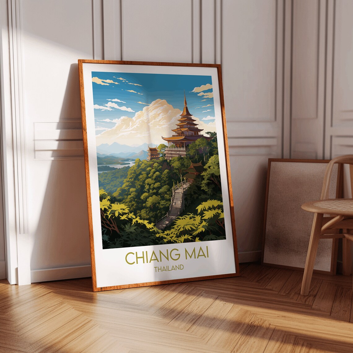 Chiang Mai Travel Poster, Custom Personalized Gift - Image 2