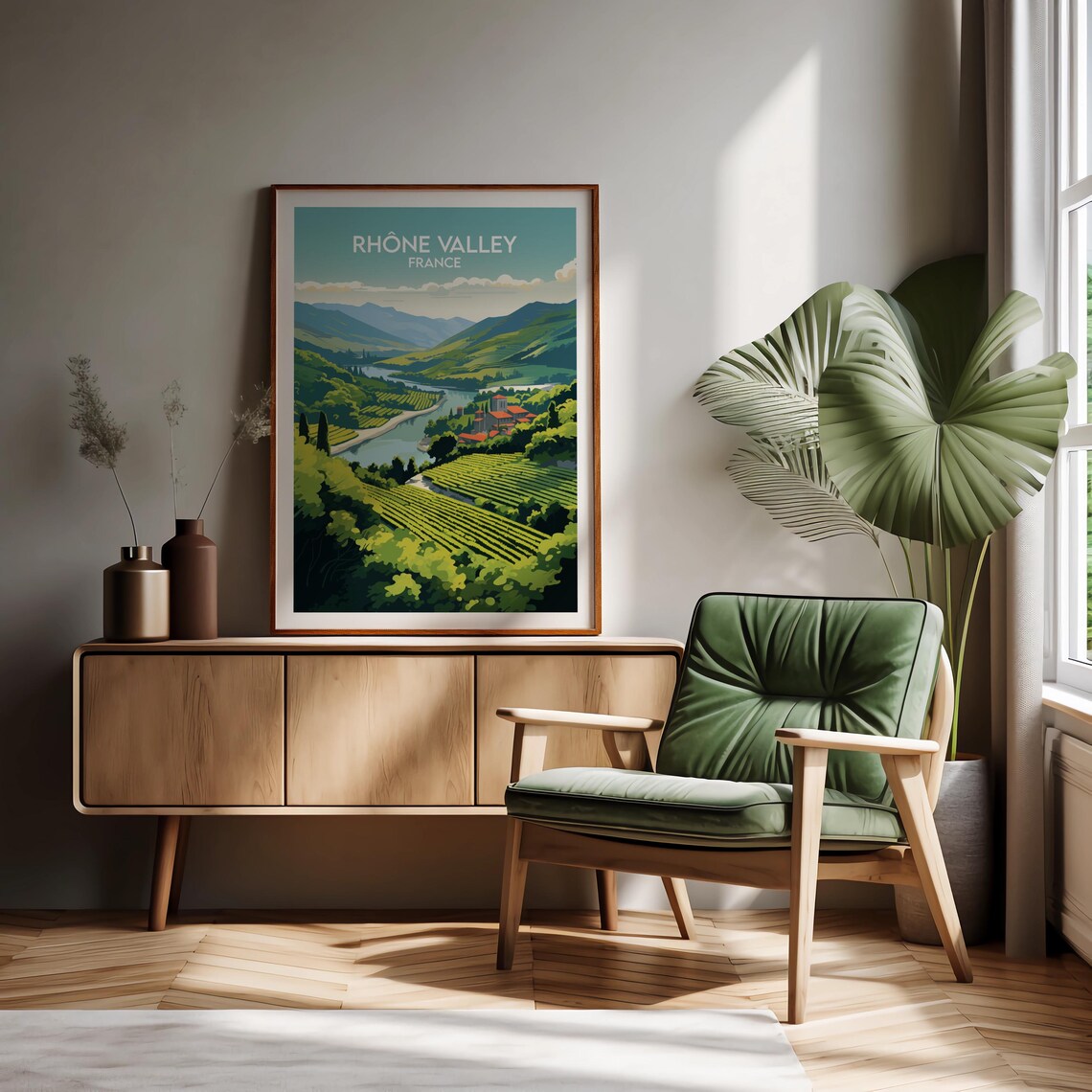 Rhne Valley Vineyards Travel Poster, France - Image 2