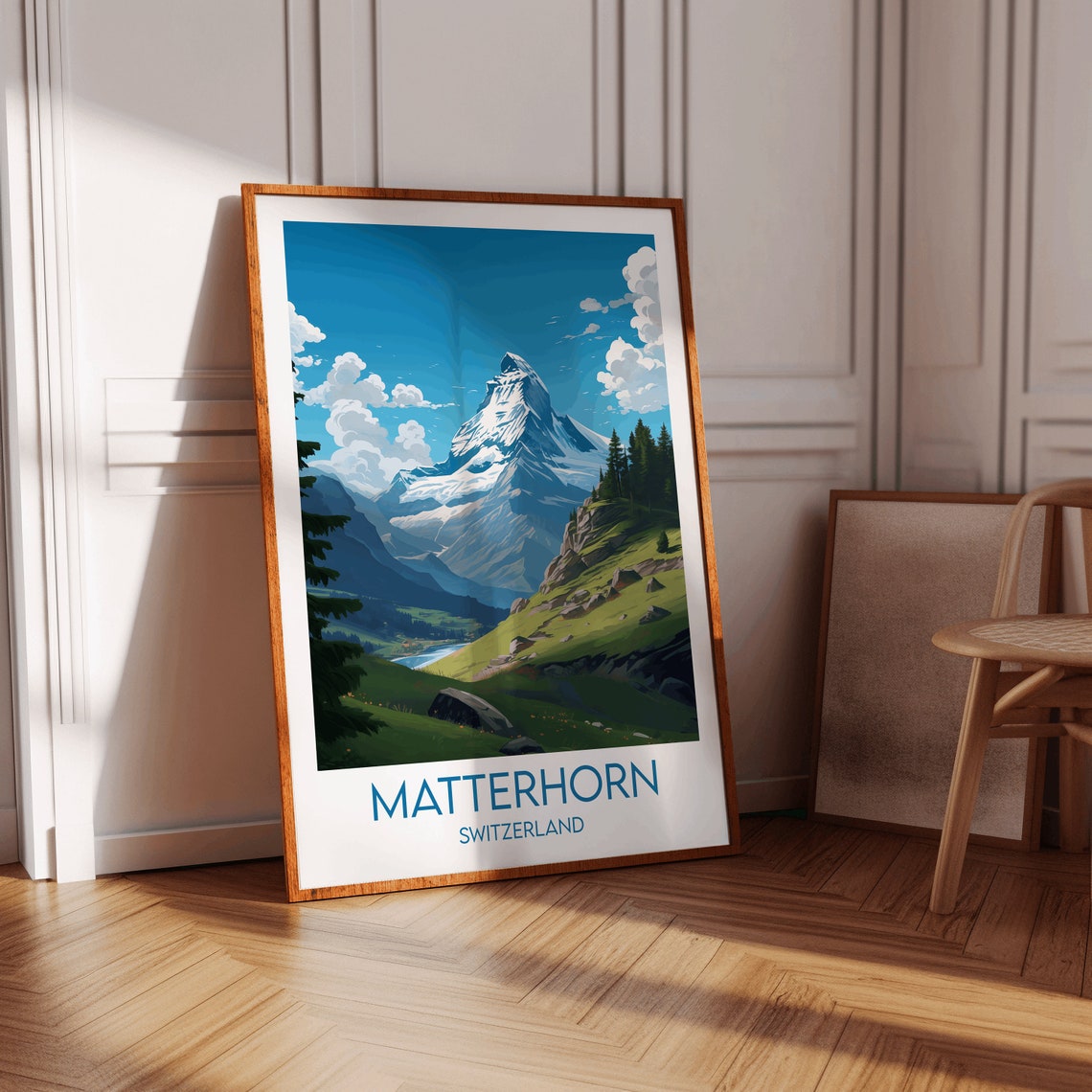 Scenic Matterhorn Switzerland Iconic Pyramid Peak Alpine Poster - Image 3