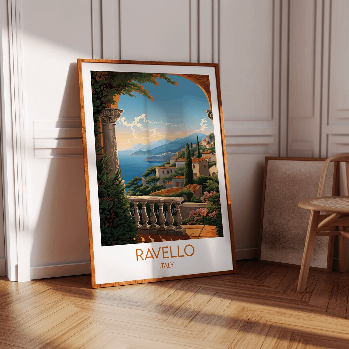 Ravello Italy Amalfi Coast Terrace Sea Arch View Travel Print - Image 2