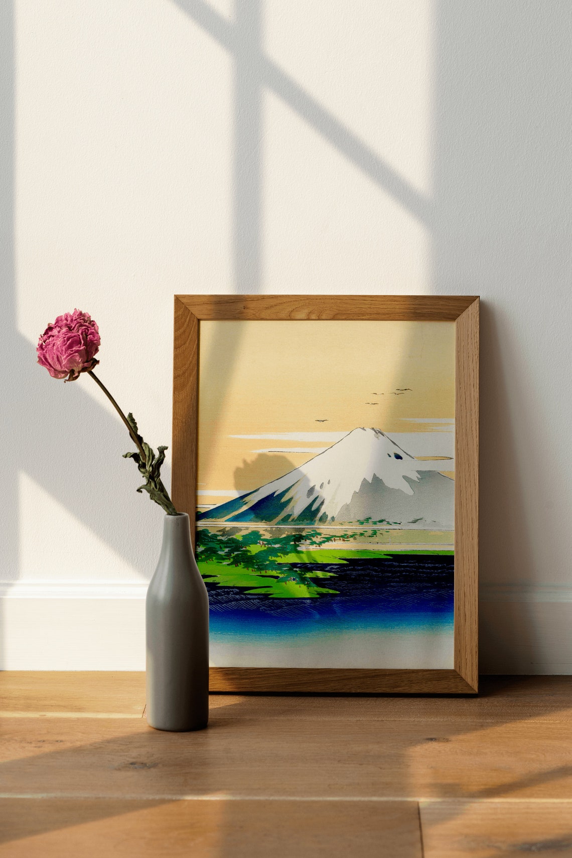 Ogara Gekko Mount Fuji Japanese Woodblock Print Bay View Artwork - Image 3