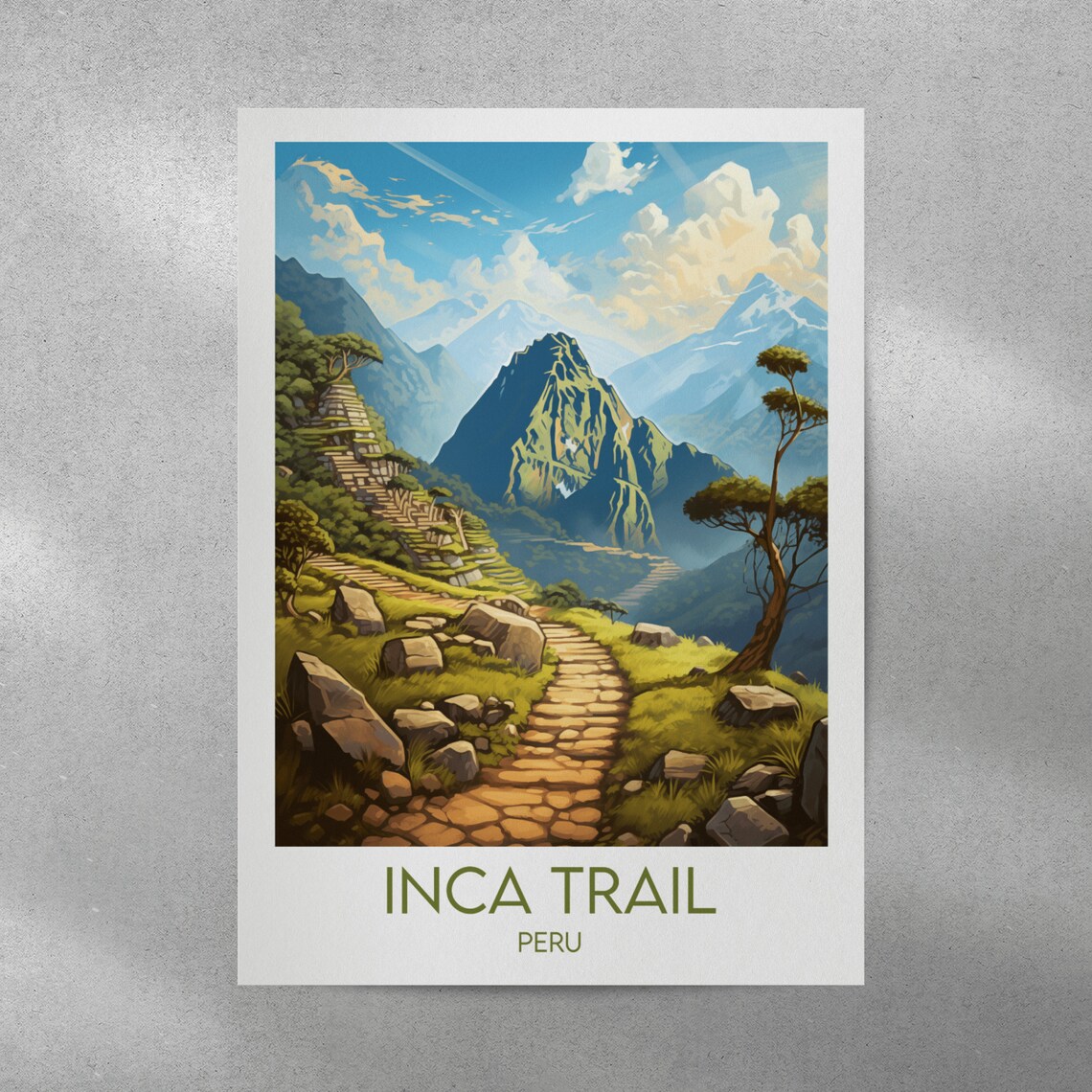 Inca Trail Travel Poster, Custom Personalized - Image 4