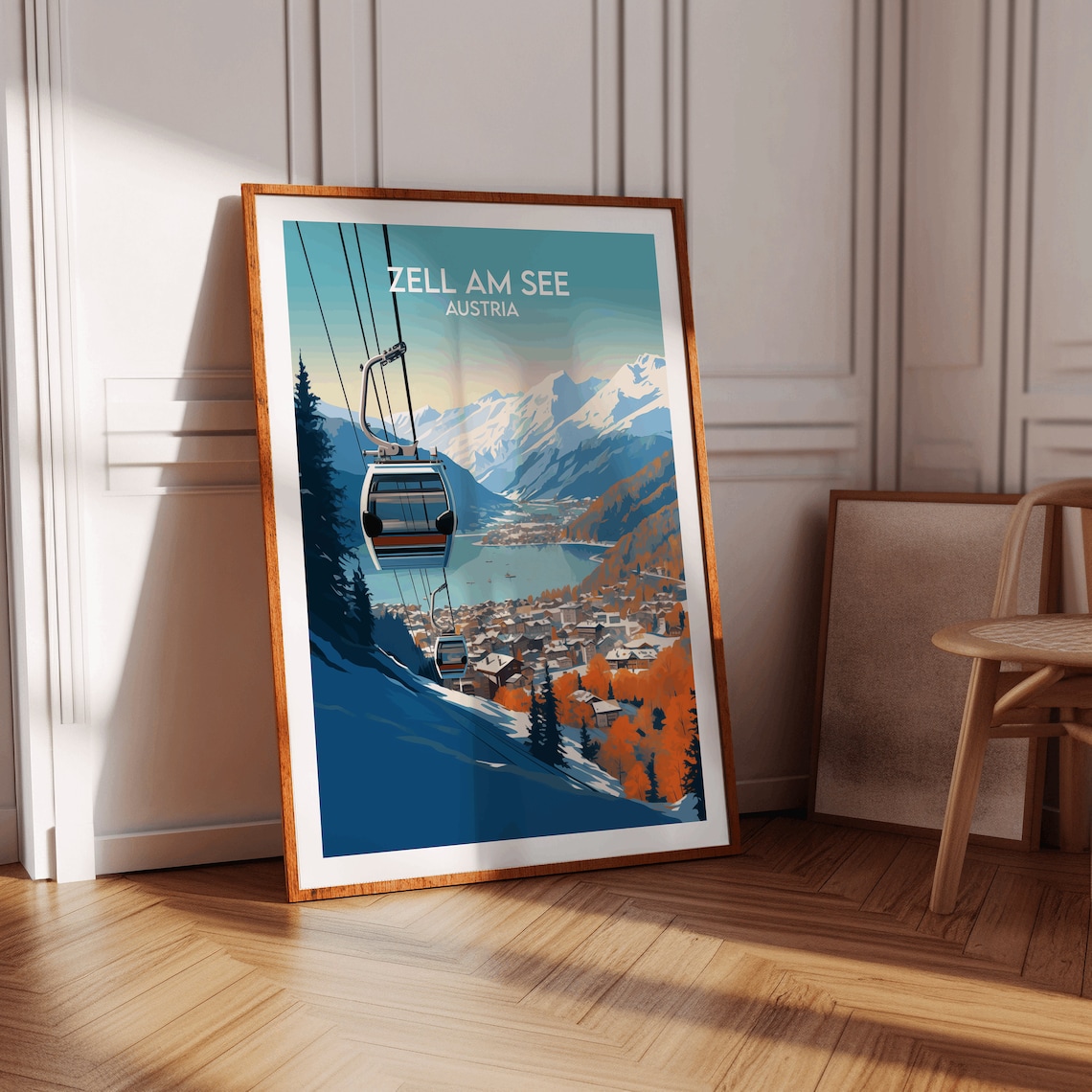 Zell Am See Travel Poster, Austria Personalised - Image 3