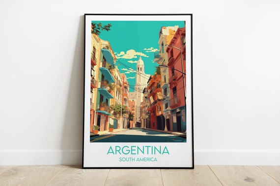 Argentina Travel Print South America Poster Custom Personalised Wedding Birthday Gift