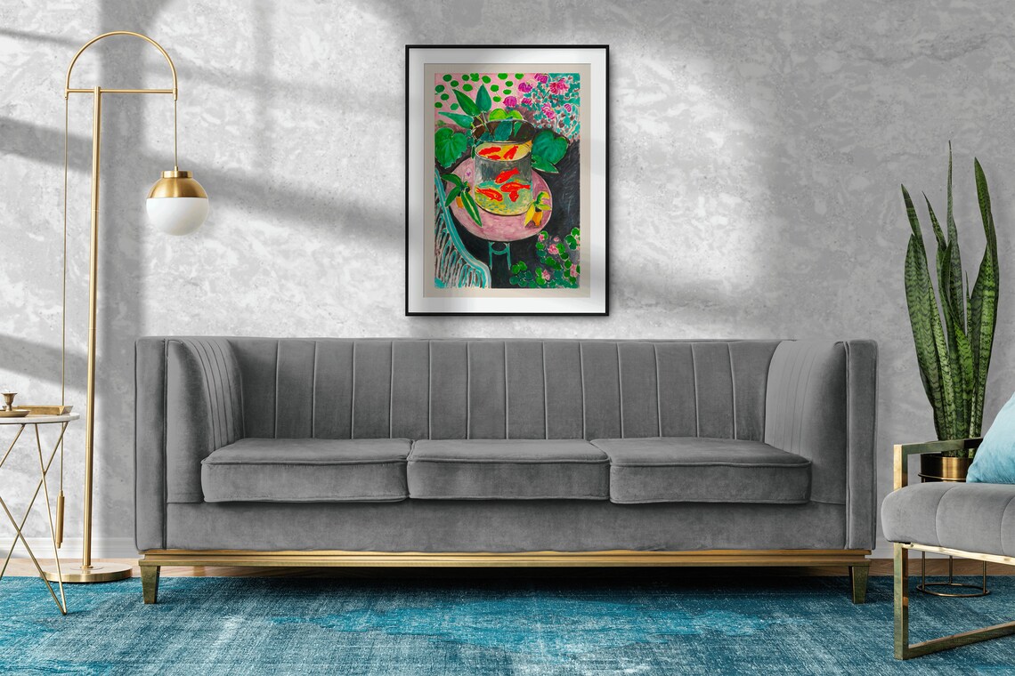 Henri Matisse Goldfish Bowl Borderless Fauvist Still Life Poster - Image 4