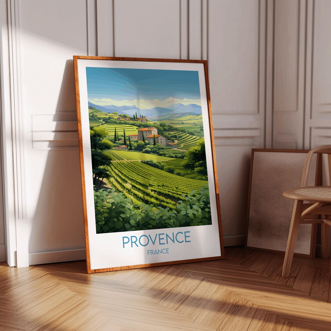 Provence France Vineyard Villa Hills Farmhouse Scenic Travel Wall Art - Image 3